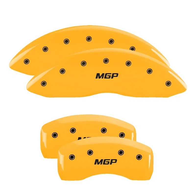 54013SMGPYL – MGP CALIPER Caliper Cover, Set of 4 MGP Logo Powder Coated Yellow Aluminum